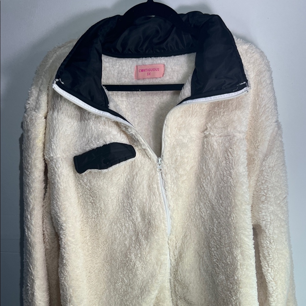 Women's Cream Fleece Jacket